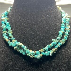 Double strand Turquoise Beaded Necklace